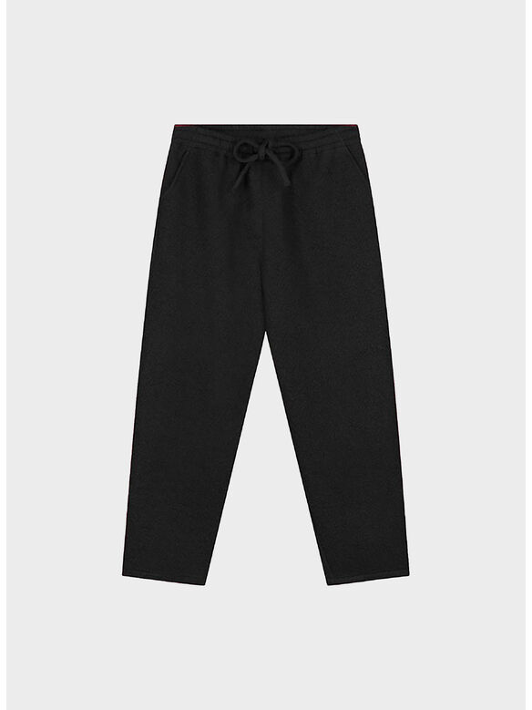 PANTALONE BOILED WOOL, 1 BLACK, medium