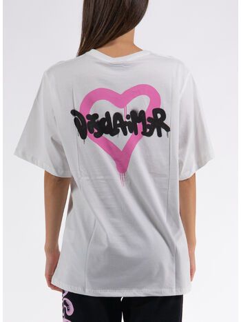 T-SHIRT HEART SPRAY, OFF WHITE, small