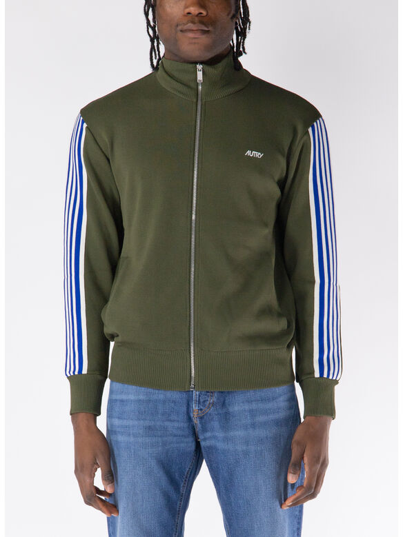 GIACCA FULLZIP IN VISCOSA LAVORATA A MAGLIA, B5KD, medium