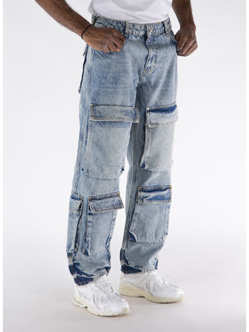 JEANS R3CA CARGO DENIM, 60 BLUE, small