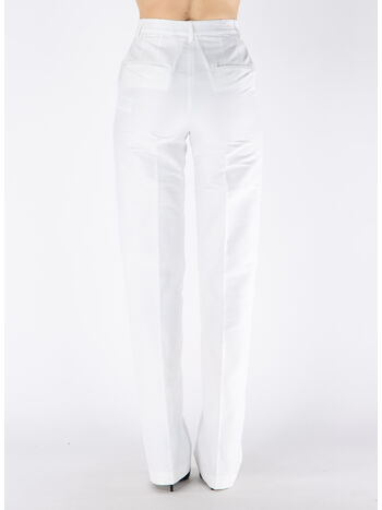 PANTALONE HIGH WAIST A GAMBA DRITTA, 1103 BIANCO LETTO, small