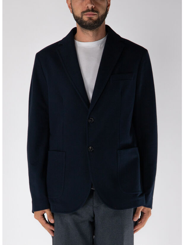 GIACCA MONOPETTO BASICA CASHMERE TOUCH, 851 BLU NOTTE, large