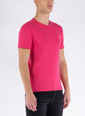 T-SHIRT BASIC CON LOGO, 266HOTPINK, small