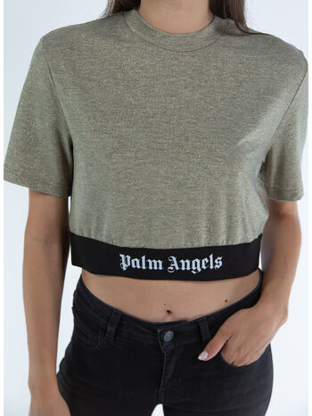 T-SHIRT LUREX LOGO TAPE, 7610 GOLD BLACK, small