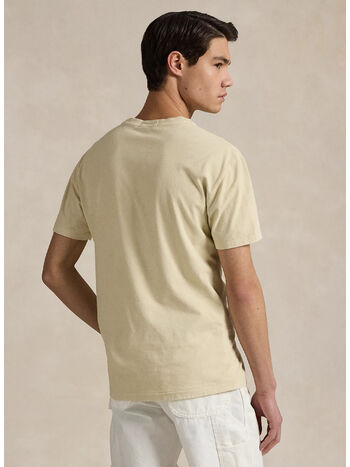 T-SHIRT CON TASCA A TINTURA MINERALE, NATURAL, small