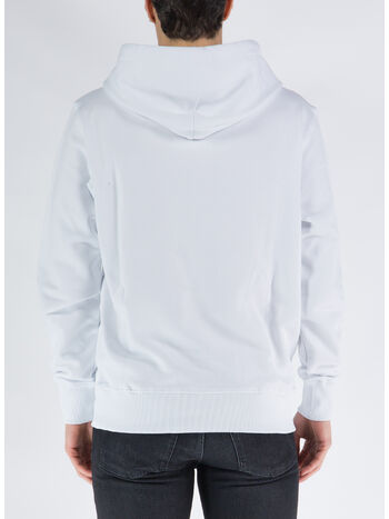 FELPA CON LOGO RICAMATO, G03 WHITE/GOLD, small
