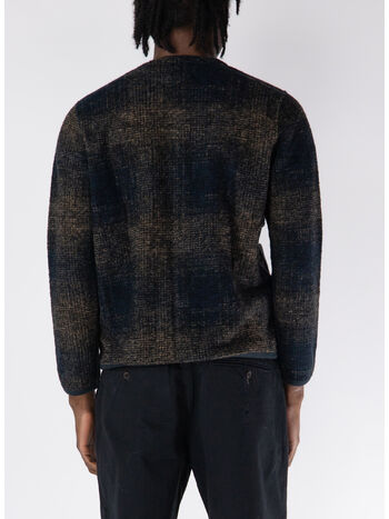 CARDIGAN AGU, NAVY/SAND, small