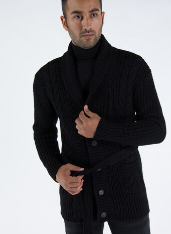 MAGLIONE CARDIGAN, NERO, small