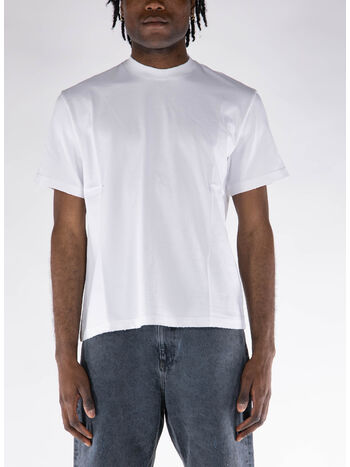 T-SHIRT GIROCOLLO, 01 WHITE, small