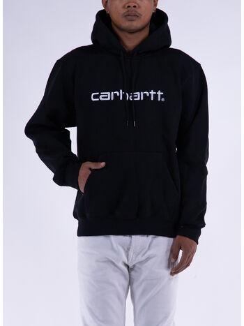 FELPA HOODED, 0D2XX BLACK/WHITE, small