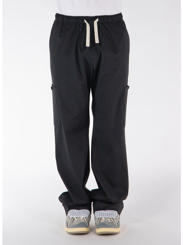 PANTALONE MONOGRAM LOOSE, 1010 BLACK BLACK, large