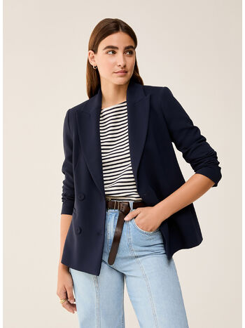 GIACCA DOPPIOPETTO IN CADY, 005 BLU, small