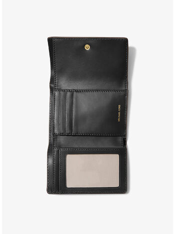 PORTAFOGLIO BRYANT GRANDE IN PELLE MARTELLATA CON CHIUSURA A SCATTO, 001 BLACK, small