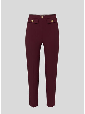 PANTALONE CON RIVETTO LOGO, CG3 ROUGE NOIR, small