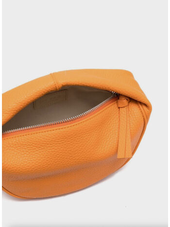 BORSA BABY CUSH ORANGE FLAT GRAIN LEATHER, OR ORANGE, small