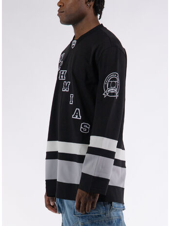 T-SHIRT LONG SLEEVE ML HOCKEY JERSEY, 001 BLACK, small