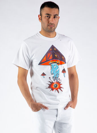 T-SHIRT DOOMSDAY, WHITE, small