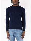 MAGLIONE GIROCOLLO RASATO, 38 BLU, thumb