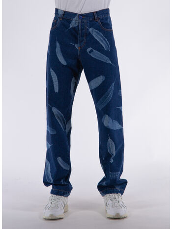JEANS AOP WIND FEATHERS, 3401 INDIGO, small