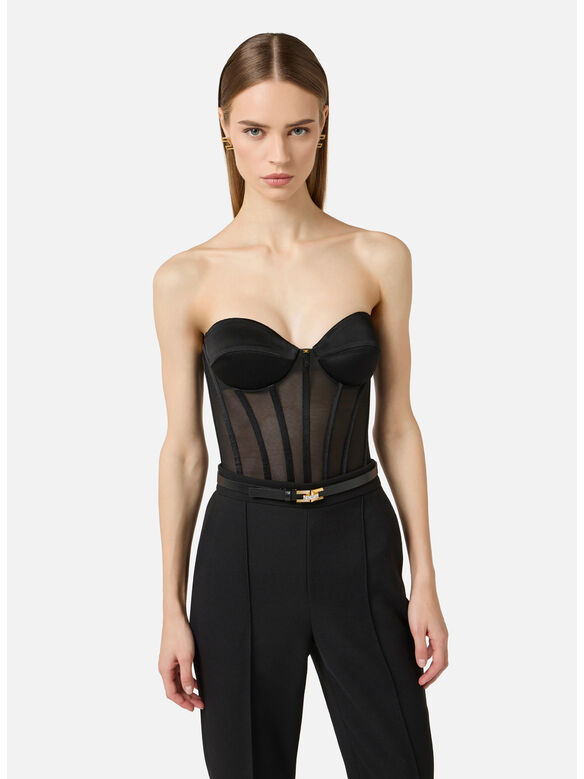 TOP BUSTIER, 110 NERO, medium