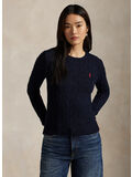 MAGLIONE A GIROCOLLO IN COTONE A TRECCE, HUNTER NAVY, thumb