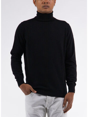 MAGLIONE DOLCEVITA RASATA, 13 NERO, small