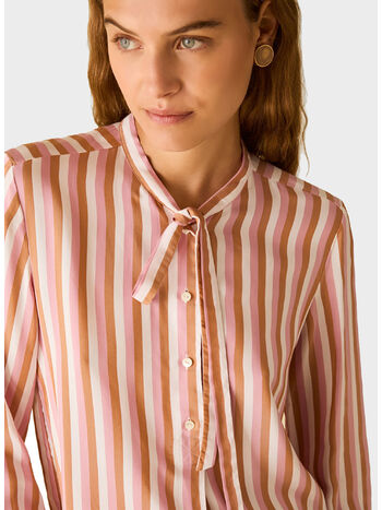 CAMICIA IN TWILL FLUIDO, 002 FONDO BIANCO, small