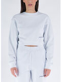FELPA CROP CON LOGO, BIANCO, thumb