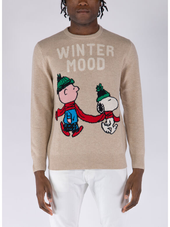 MAGLIONE HERON CHARLIE SNOOPY MOOD, 09770E BEIGE, medium