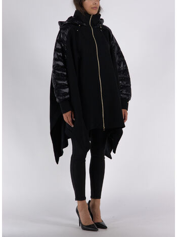 MANTELLA CON MANICHE IMBOTTITE, 9300 NERO, small