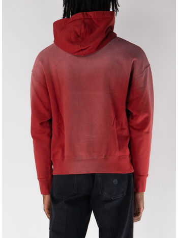 FELPA HOODIE CON LOGO STAMPATO, C0511 USED EARTH RED, small