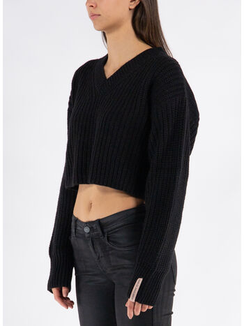 MAGLIA SCOLLO V, NERO, small
