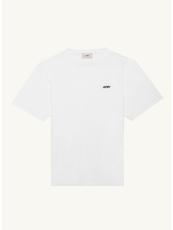 T-SHIRT LOGO RICAMATO, A7CW COTTON WHITE, small