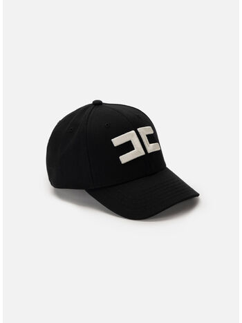 CAPPELLO BASEBALL IN CANVAS CON RICAMO, 110 NERO, small