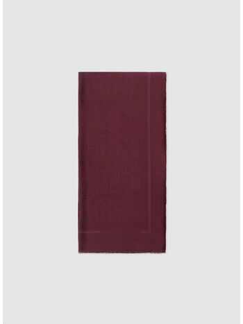 PASHMINA IN JACQUARD CON LETTERING ALL-OVER, CG3 ROUGE NOIR, small