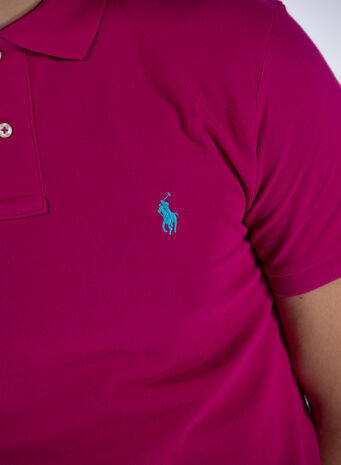 POLO A MANICHE CORTE, 031ARUBAPINK, small