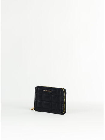 PORTAFOGLIO PICCOLO IN PELLE TRAPUNTATA, 001 BLACK, small