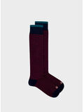 CALZA STRIPE CLASSIC UNISEX, 0328 BLU / BORDEAUX, thumb