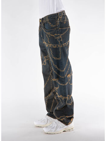 JEANS DESTROYED CHAIN BATTER, GLD GOLD, small