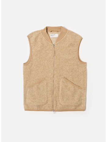 GILET ZIP WAISTCOAT, FAWN, small