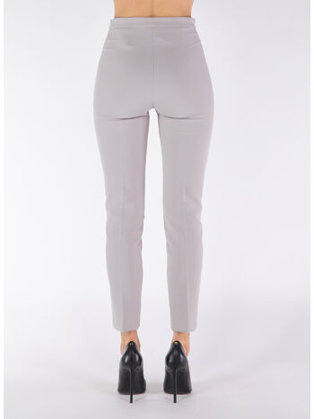 PANTALONE DRITTO IN CRÊPE STRETCH CON PATTE, 155, small