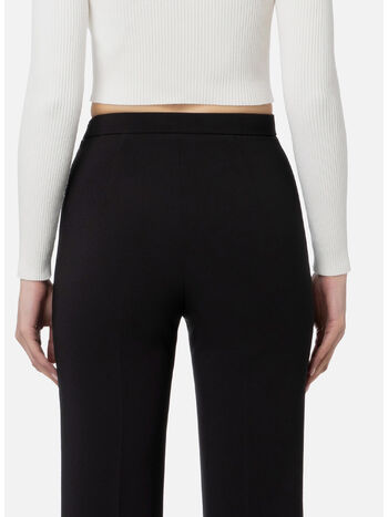 PANTALONE CON MORSETTI, 110 NERO, small
