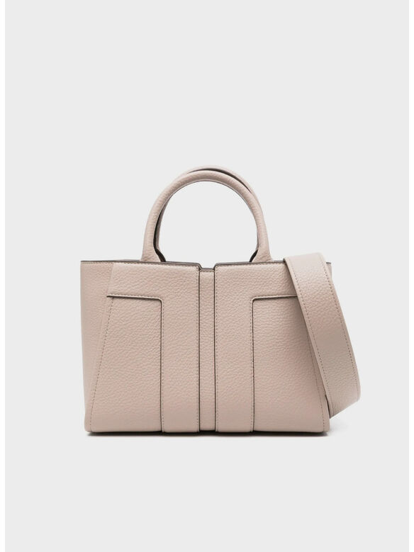 BORSA TOTE CON MOTIVO TESTURIZZATO, DC4 GREIGE, medium