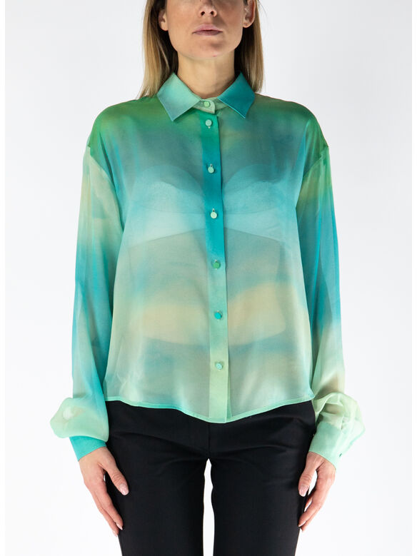 CAMICIA CON COLLETTO BUTTON DOWN, SDX1 STAMPA FONDO AZZURRO, medium