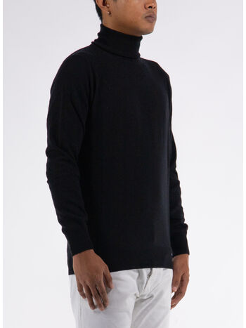 MAGLIONE DOLCEVITA RASATA, 13 NERO, small