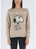 MAGLIONE NEW QUEEN SNOOPY, SNOOPY ANGRY 11 BEIGE, thumb