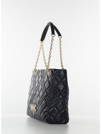 BORSA TOTE TRAPUNTATA, 000 NERO, small