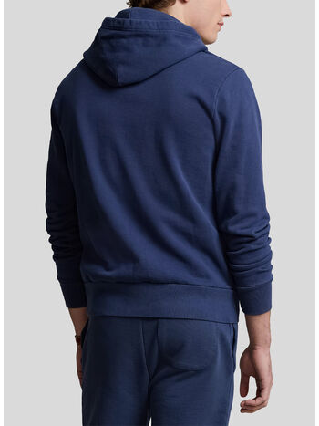 FELPA HOODIE CON LOGO RICAMATO, 018 CRUISE NAVY, small