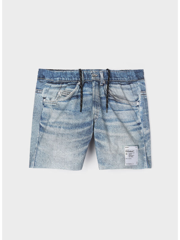 SHORT PEACESHEL LUNLINED 5INCH, DIGITAL DENIM, medium