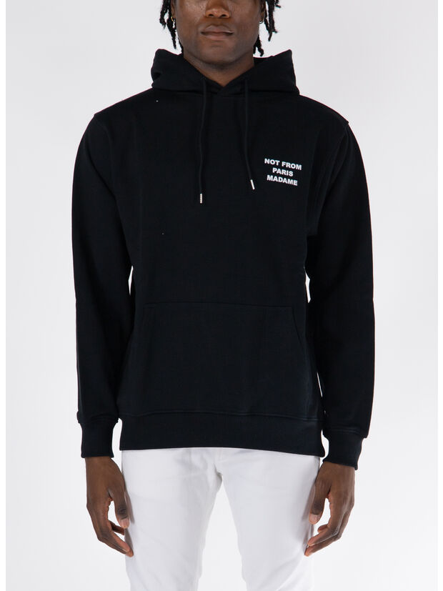 FELPA HOODIE SLOGAN, BL BLACK, large